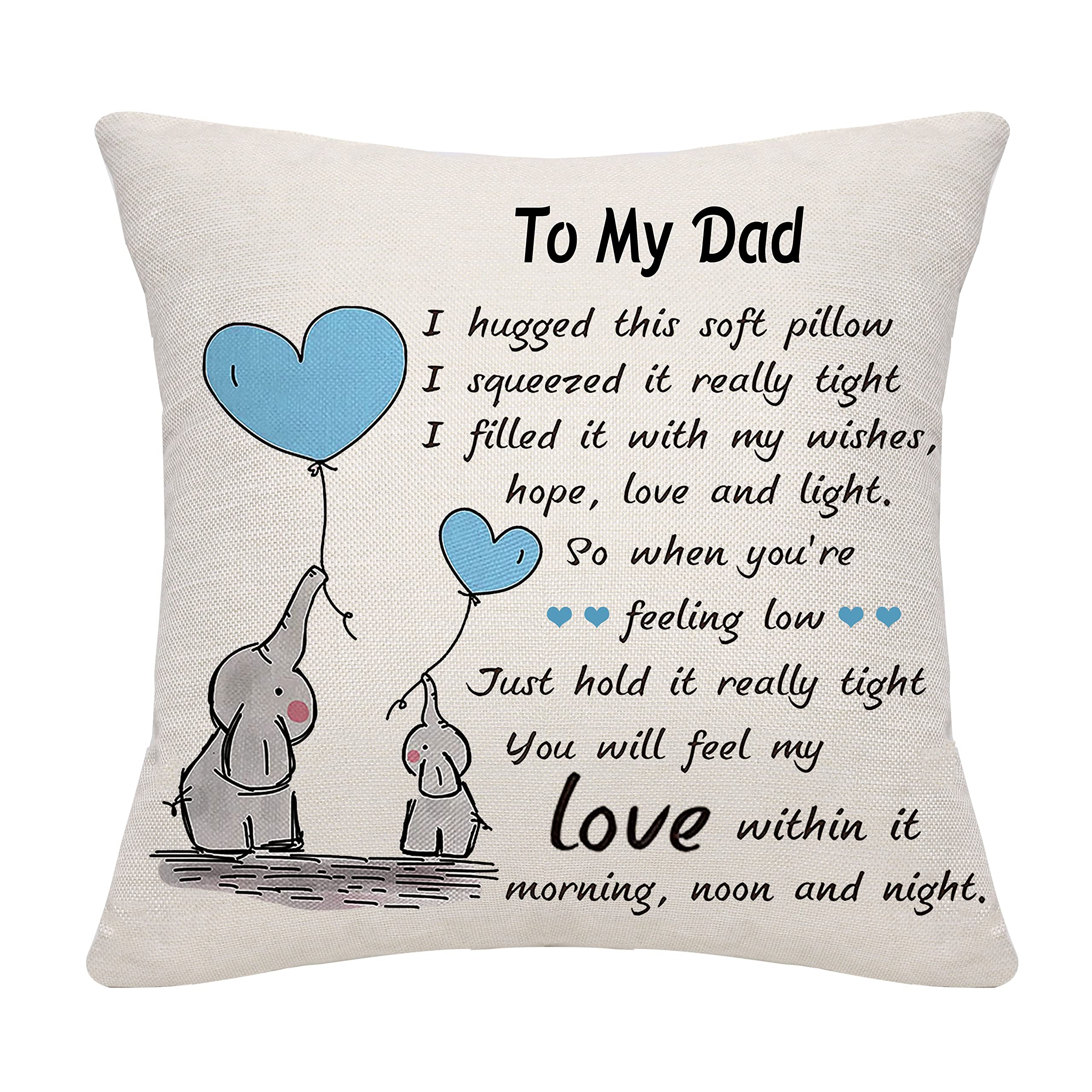 Bommex from Daughter Son Dad Father Daddy Papa Cushion Cover Throw Pillow Cover Cushion Case Dad Thanksgiving Gifts (dad-1)