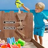 Yaheetech 134 cm x 112.5 cm Wooden Outdoor Sandbox for Kids 3-8 view 8