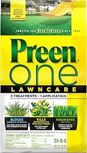 Preen 2164168 One LawnCare Weed & Feed, 36 lb. -Covers 10,000 sq. ft