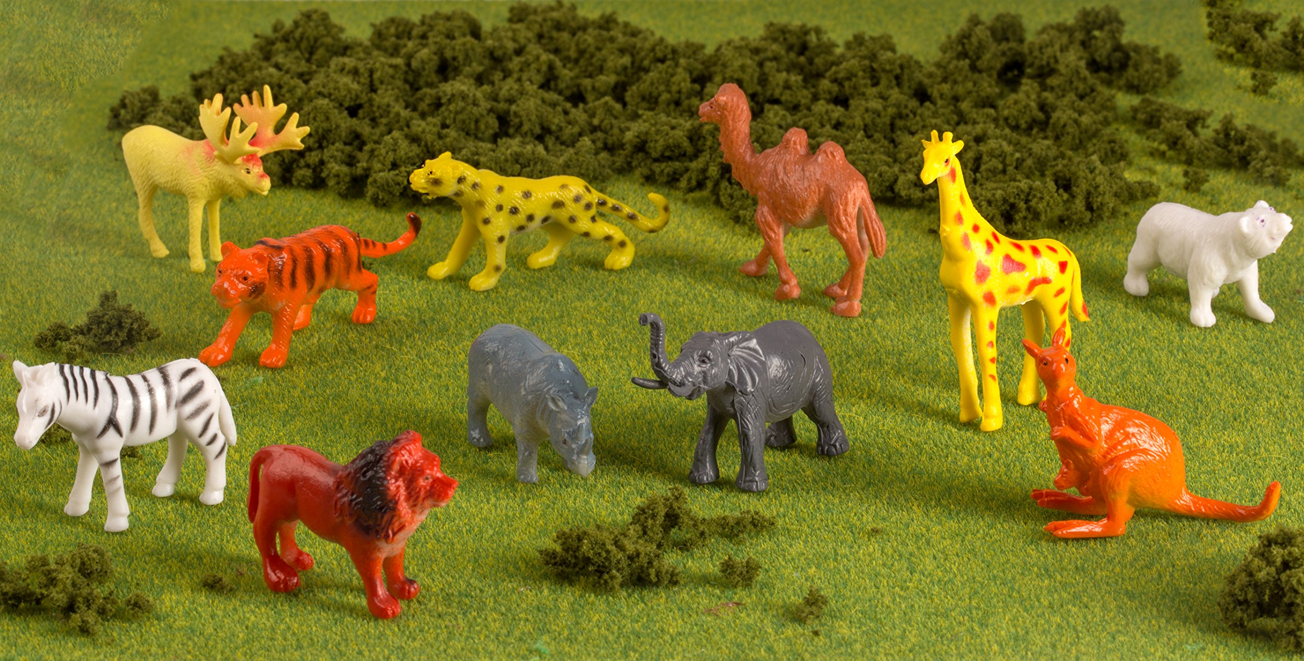 100 Piece Party Pack Mini Wild Jungle Animals Plastic Mini