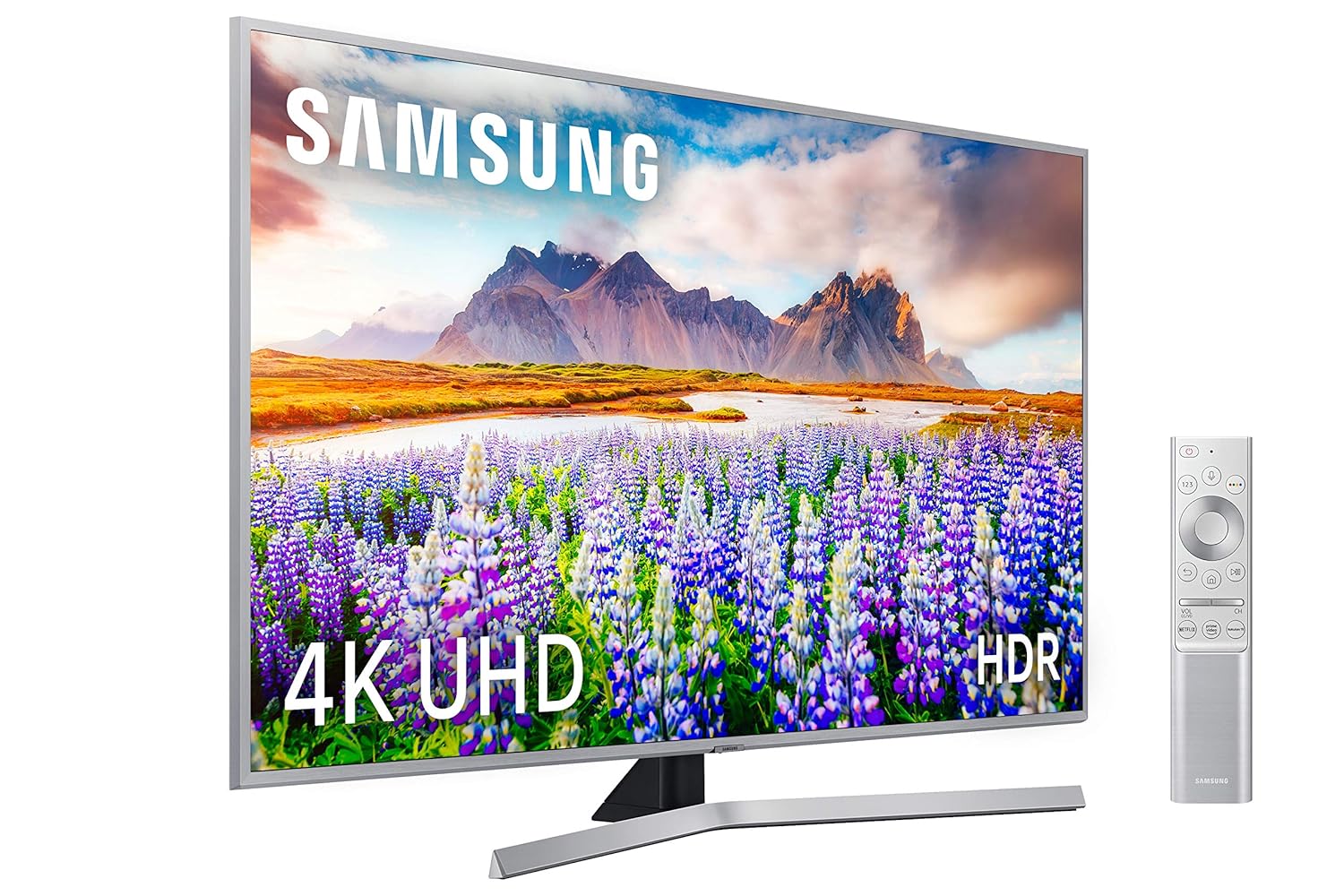 Samsung 4K UHD 2019 65RU7475 - Smart TV de 65" [serie RU7400] Wide Viewing Angle, HDR (HDR10+), Procesador 4K, Diseño Metálico, Premium One Remote, Apple TV y compatible con Alexa