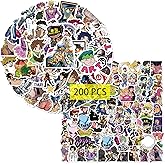 Pounchi Bizarre Anime Stickers (200 Pcs) Cool Cartoon PVC Sticker, Gifts for Laptop Water Bottle Skateboard Party Supplies Decorations Teens Kids
