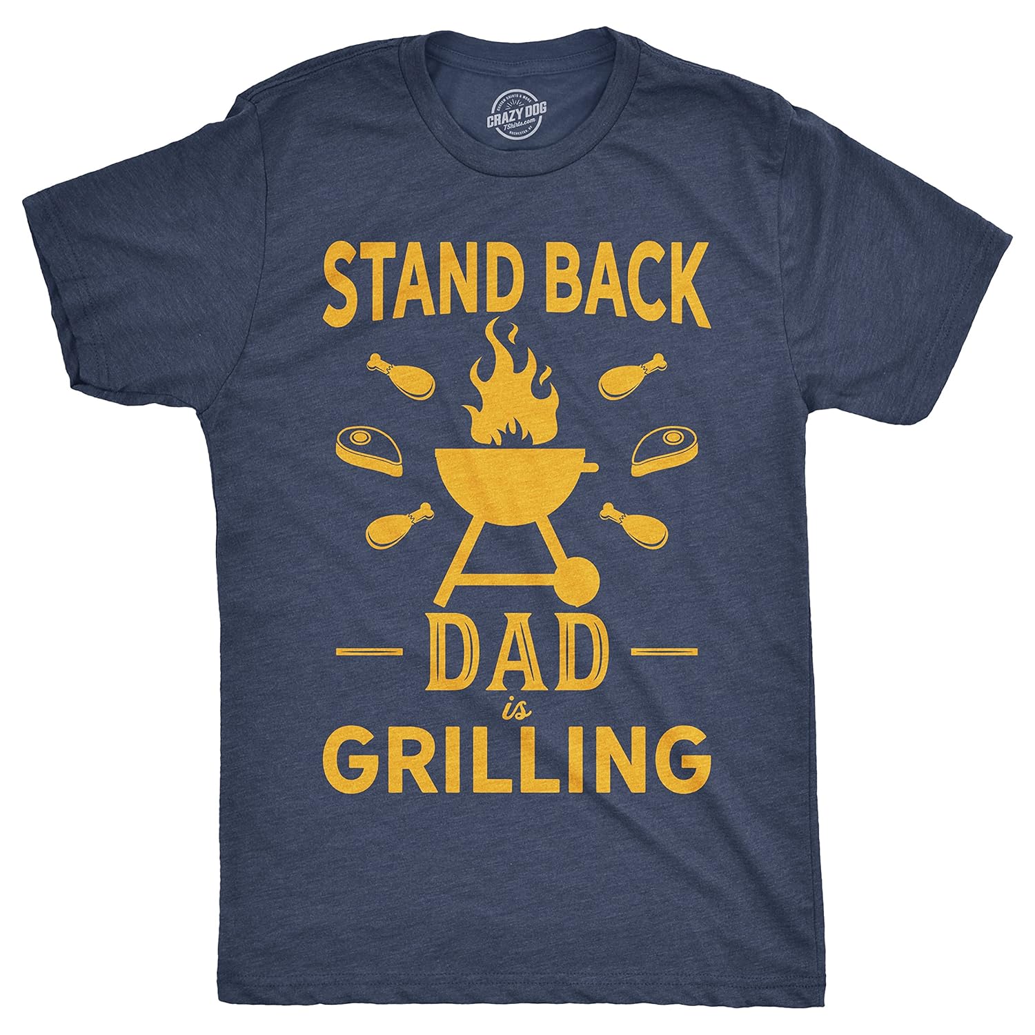 S Stand Back Dad Is Grilling Tshirt Funny Fathers Day Bbq Tee For Guys