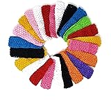 Elastic Stretch Crochet Headband Accessories - 24 pieces Colorful Fashionable Ballerina Yoga Head Wrap for Baby Girl Infant T