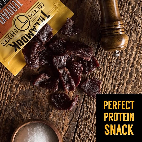 TILLAMOOK COUNTRY SMOKER REAL HARDWOOD SMOKED BEEF JERKY, TERIYAKI, 10 OUNCE