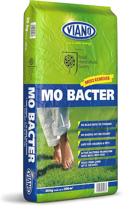 Viano MO Bacter Organic Lawn Fertiliser 20kg - Stronger Grass, Moss Inhibitor