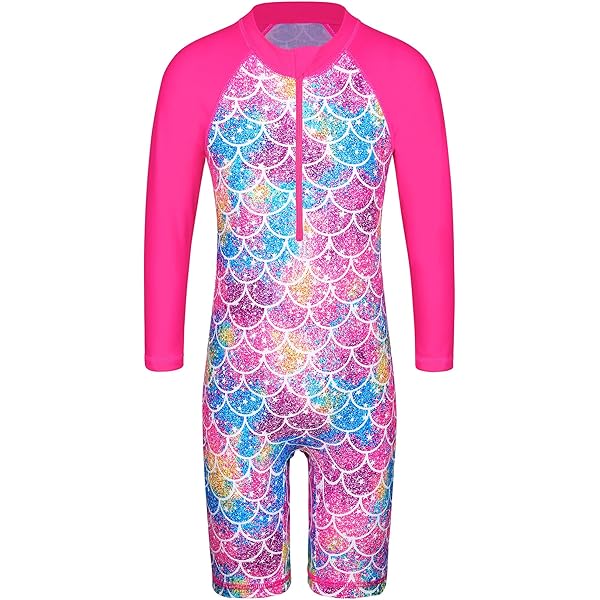 Kids Long Sleeve Swimsuit GYRATEDREAM Girls One Piece Swimsuits