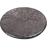 Creative Home Charcoal Marble 12" Diam. Round Cheese Board