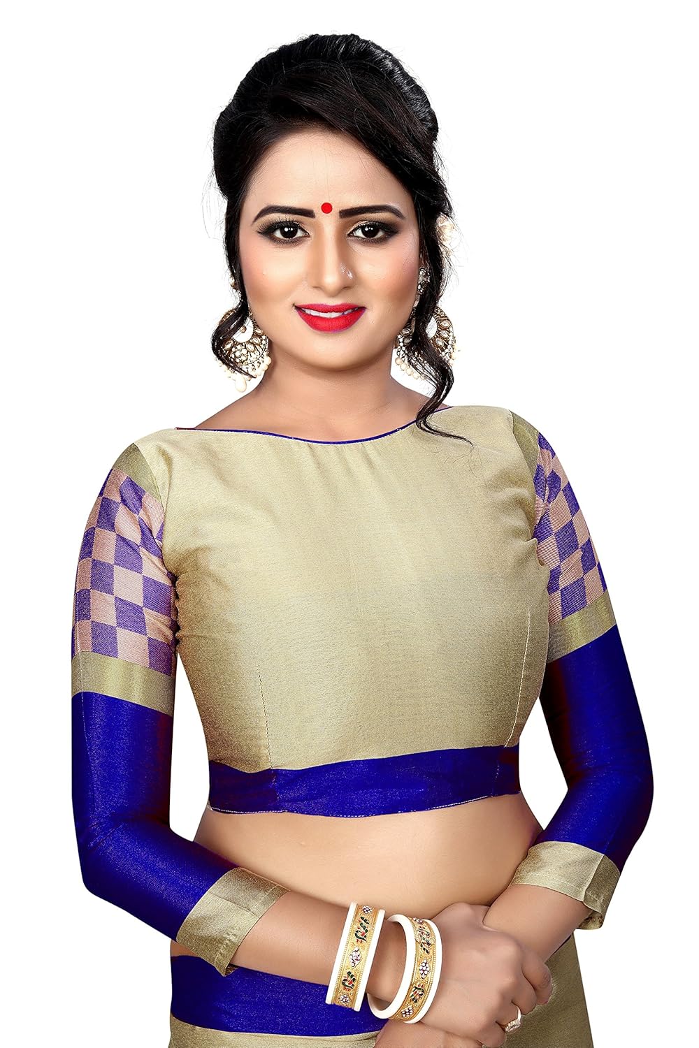 perfectblue cotton saree with blouse piece