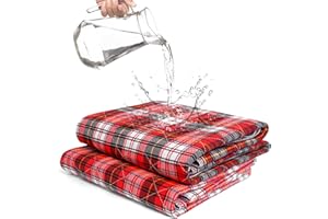 ABLEUPLIFT Incontinence Pads for Women and Men – Incontinence Bed Pads – Washable and Reusable Bedwetting Waterproof Mattress Protector – Non-Slip Bed Pads for Incontinence Adults (Red Plaid, 2 Pack - 36"X34")