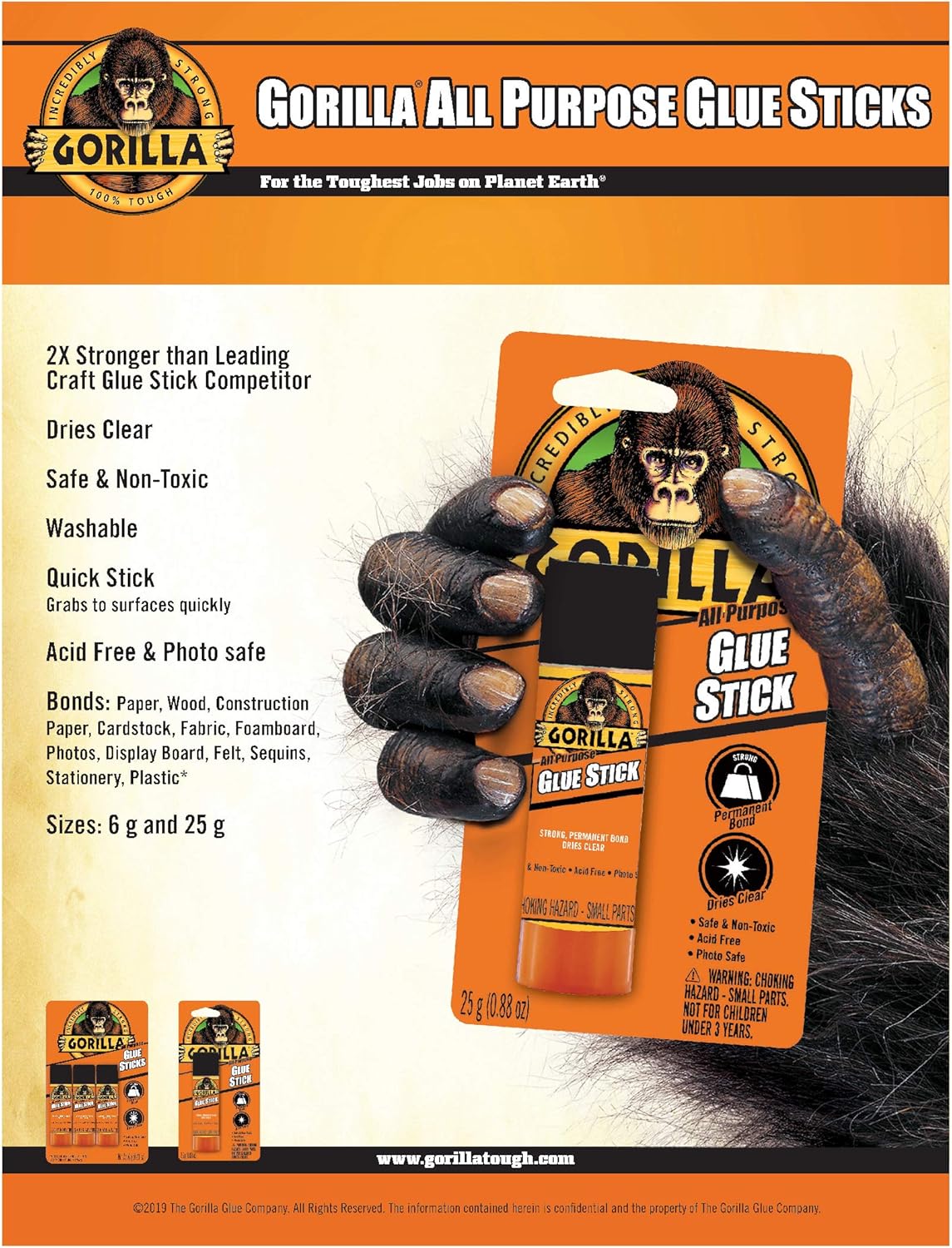 Gorilla All Purpose Glue Stick, 25 gram (Pack of 1): Home Improvement