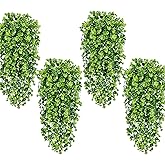 Waipfaru 4Pcs Fake Hanging Plants 3ft Fake Plants UV Resistant Fake Vines Artificial Decor for Indoor Outdoor Party Wall Porch Wedding Decoration,Light Green