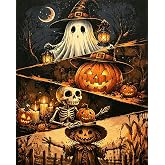 Arttoplus Halloween Paint by Numbers Kit for Adults Beginner 16x20 inch | Halloween Adult Paint by Number Kits on Canvas, DIY Acrylic Oil Painting by Numbers for Adults for Gift Home Wall Decor