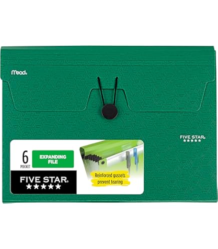 Amazon.com : Five Star Expanding File Folder, 5-Pocket Vertical