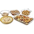 Libbey Baker's Basics 5-Piece Glass Casserole Baking Dish Set with 1 Cover