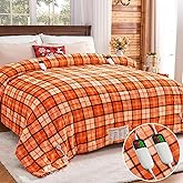 OCTROT Heated Blanket Electric, Queen Size 84X90, Heating Blanket with 10 Heating Levels/8 Hours Auto Off/Dual Control for Bed, Plaid Checkered Sherpa Warmer for Bed,Adults, Halloween, ETL