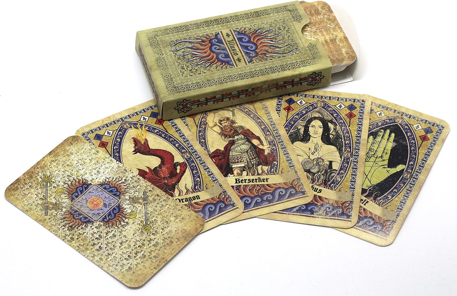 Cultzilla Deck Of Illusions – 34 Karten Für D&D & Fantasy-Rollenspiele, Vintage-Look
