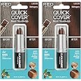 RED by Kiss Quick Cover Root Touch Up Stick Type 2PCS Water-Resistant Temporary Gray Concealer Cover Up Brush for Hair and Beard (Mahogany)