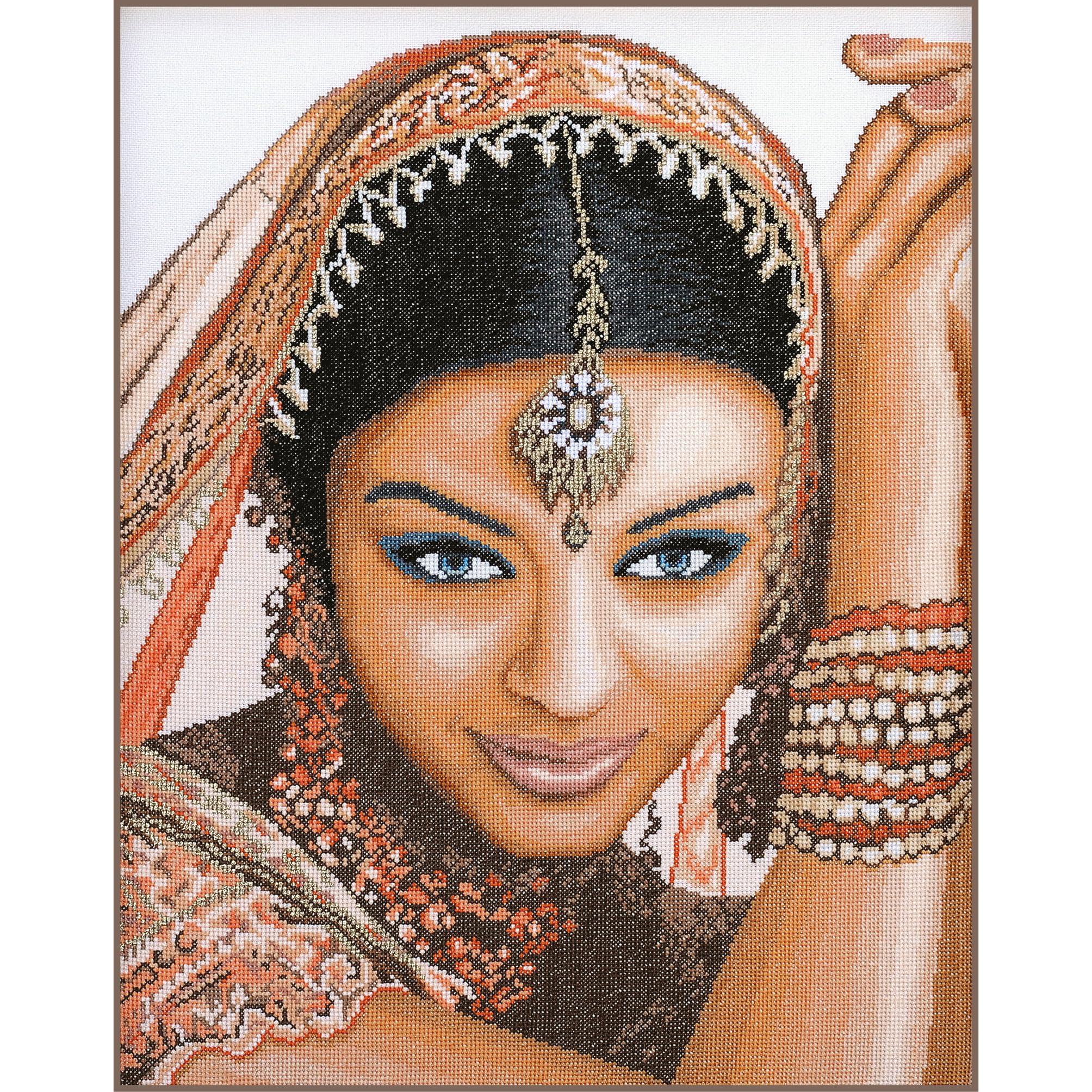Lanarte Counted Cross Stitch Kit: Indian Model (Aida,W), NA, 39 x 49cm