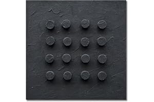 NANKAI Art Hand-Painted Black Thick Texture Abstract Art Oil Painting 24x24 inch Modern Minimalist Art Home Wall Decoration Painting