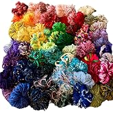 200 yrds 20 Colors Fiber for Embellishments Assorted Novelty Yarn, 10 yrds per Color (mix1) 6 oz