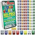 BioFuse Low Profile Mini ATT 100 Piece Automotive Commercial Car Fuse Assortment (99 LP-Mini Blade Fuses + Fuse Puller) 2A 3A 5A 7.5A 10A 15A 20A 25A 30A