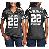 Custom Replica Football Jerseys for Women Shoulder Front & Back Add Your Team Name Number Jersey