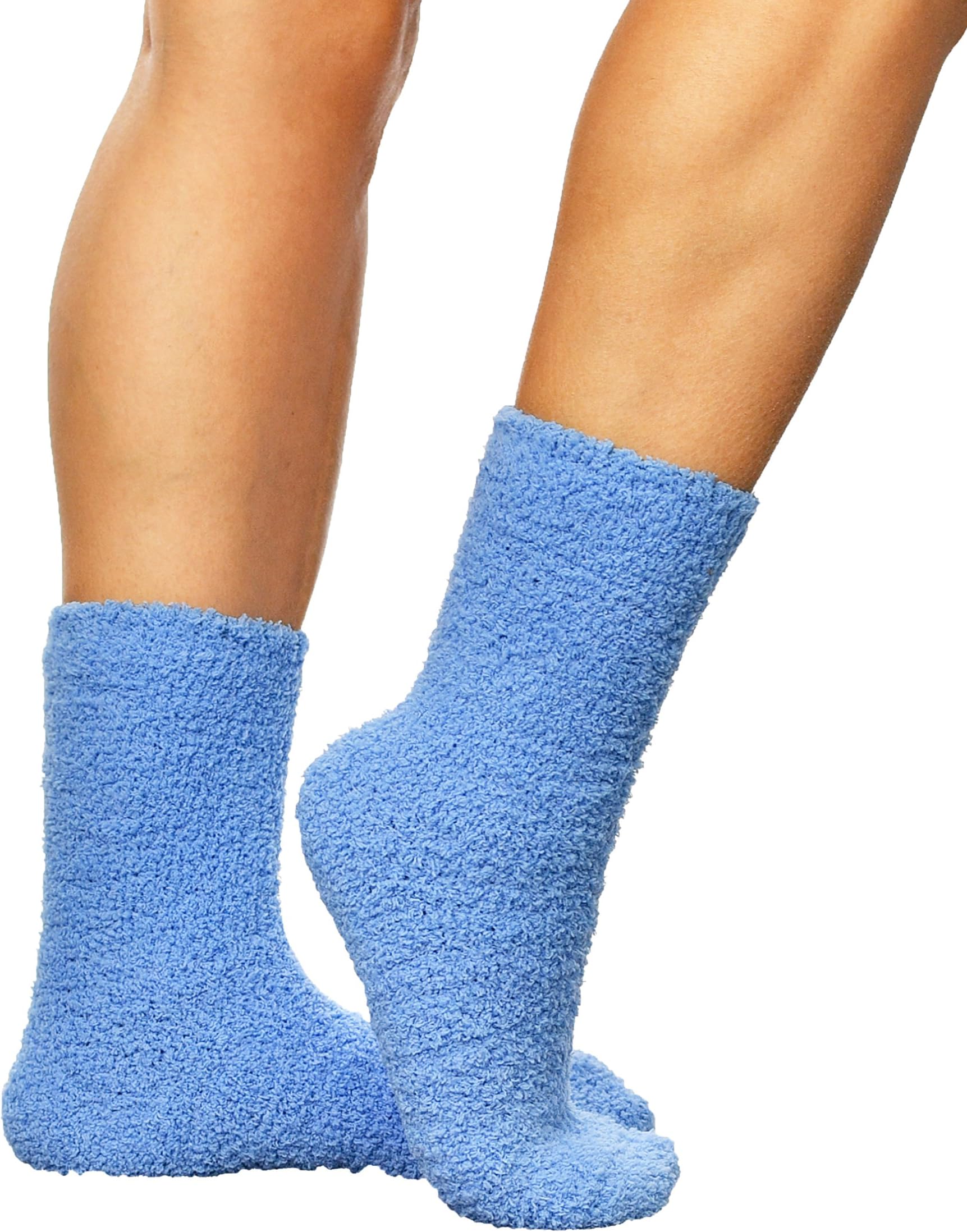 ARAD Premium Soft Warm Microfiber Fuzzy Socks, Baby Blue