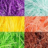 Uptotop 12oz 6 Colors Crinkle Cut Paper Shred Filler for Gift Wrapping Basket Filling, Easter, Valentine's Day, Birthday, Christmas, Thanksgiving, Wedding, Mother's Day(12 oz)
