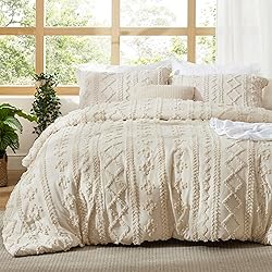 Bedsure Tufted Boho Comforter Set Queen Size
