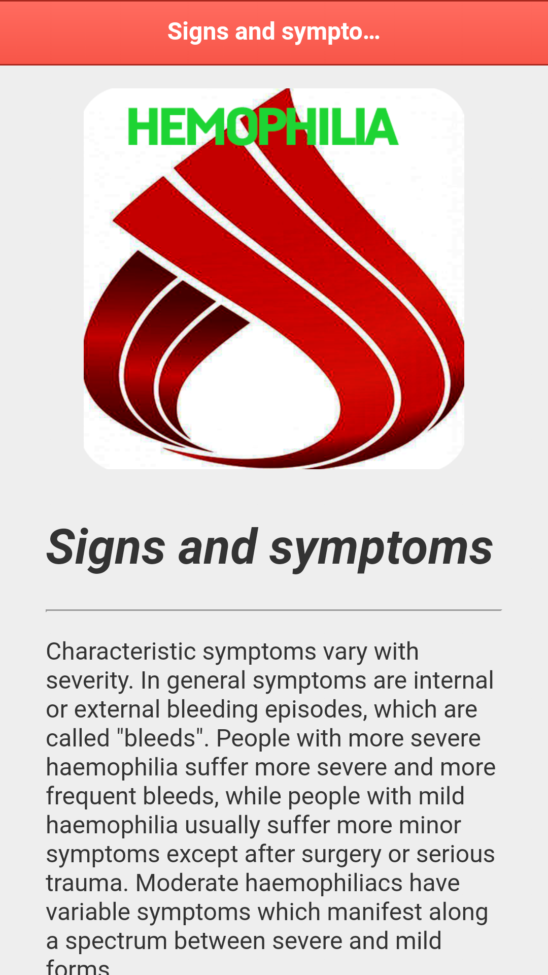 Amazon Com Hemophilia Disease Appstore For Android