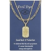 Tarsus Evil Eye Necklace Gold Mal De Ojo Amulet Nazar Third Eye Necklace Protection Jewelry Gifts for Women