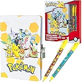 Pokemon Journal Set for Kids Teens Diary with Lock or Notebook with Pen Secret Diary School Supplies Pikachu Cute Stuff Gifts for Kids(Notebook/Set)