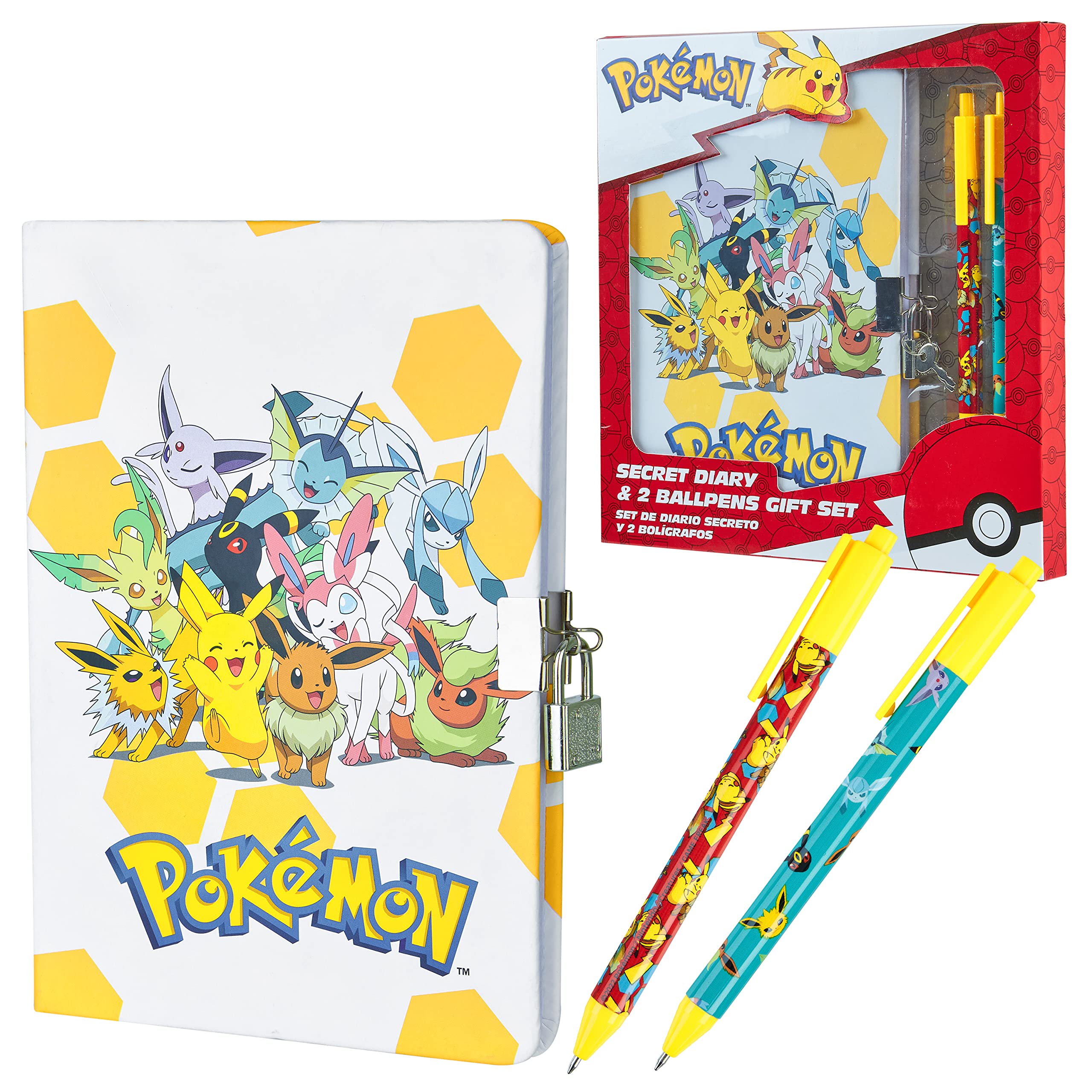Pokemon Notebook and Pen Set Anime Stationery Supplies Teens Kids Diary Pikachu Charizard Homework School Supplies Gifts for Kids (Notebook/Pen Set)