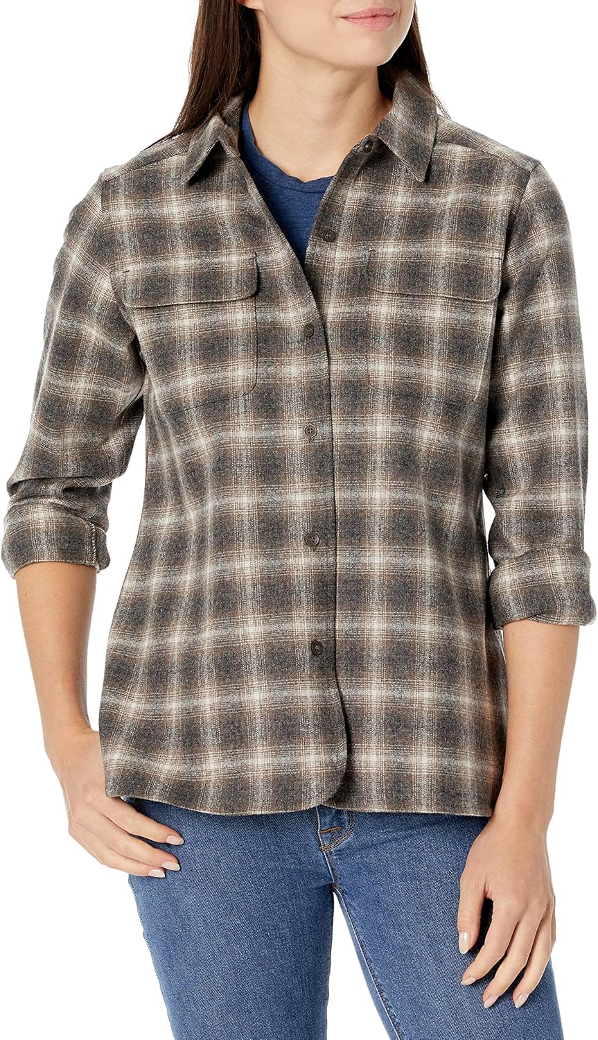 Pendleton Womens Long Sleeve Board Wool Shirt Amazon.ca Clothing