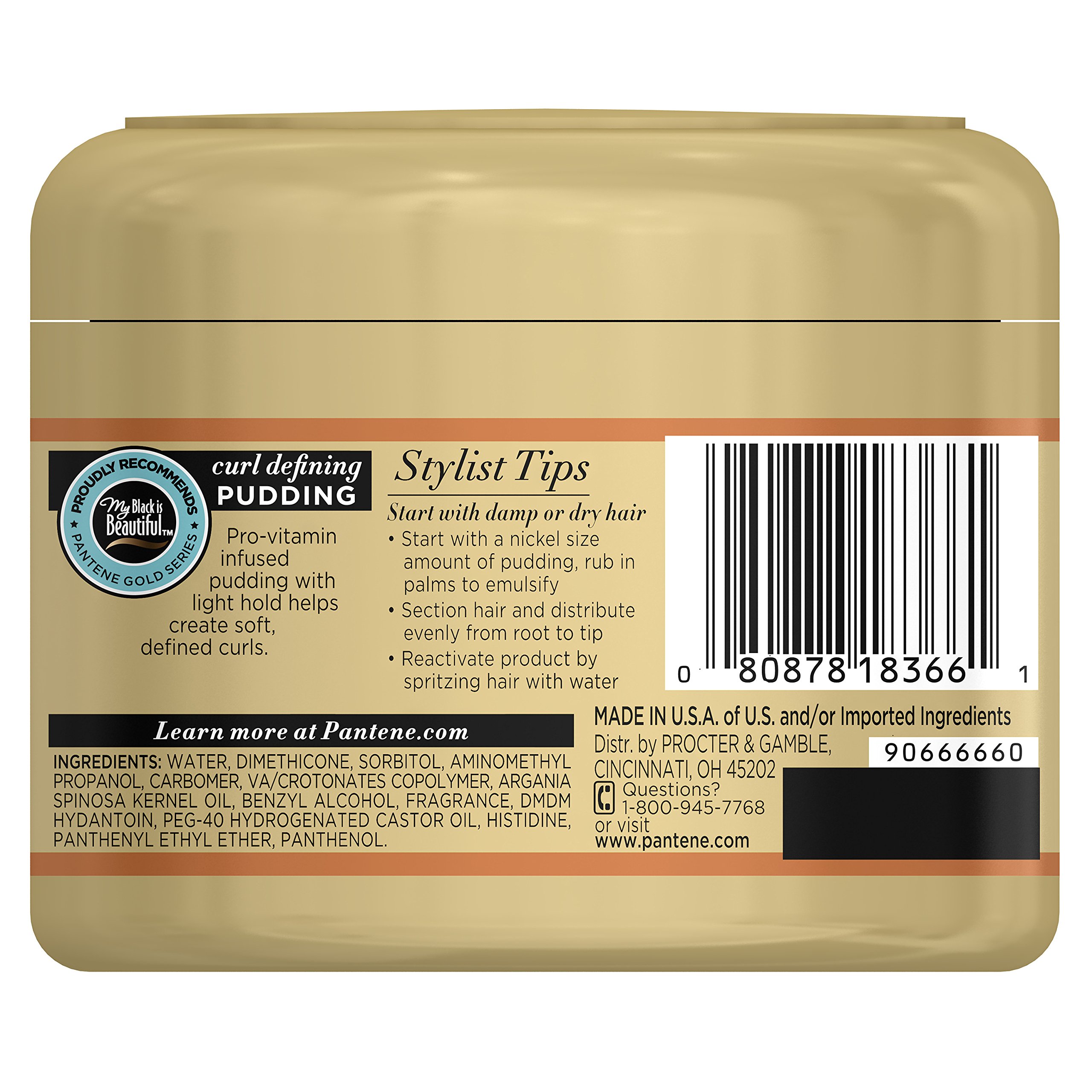 Gold Series, Curl Defining Pudding, from Pantene ProV, for African
