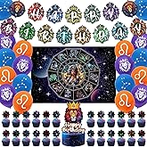 ADIANZI Zodiac Leo Party Decorations Zodiac Gifts Leo Backdrop Happy Birthday Banner Cake Topper Leo Birthday Party Decorations