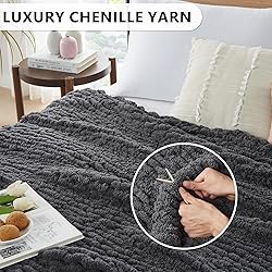 L'AGRATY Chunky Knit Blanket Throw - Soft Chunky
