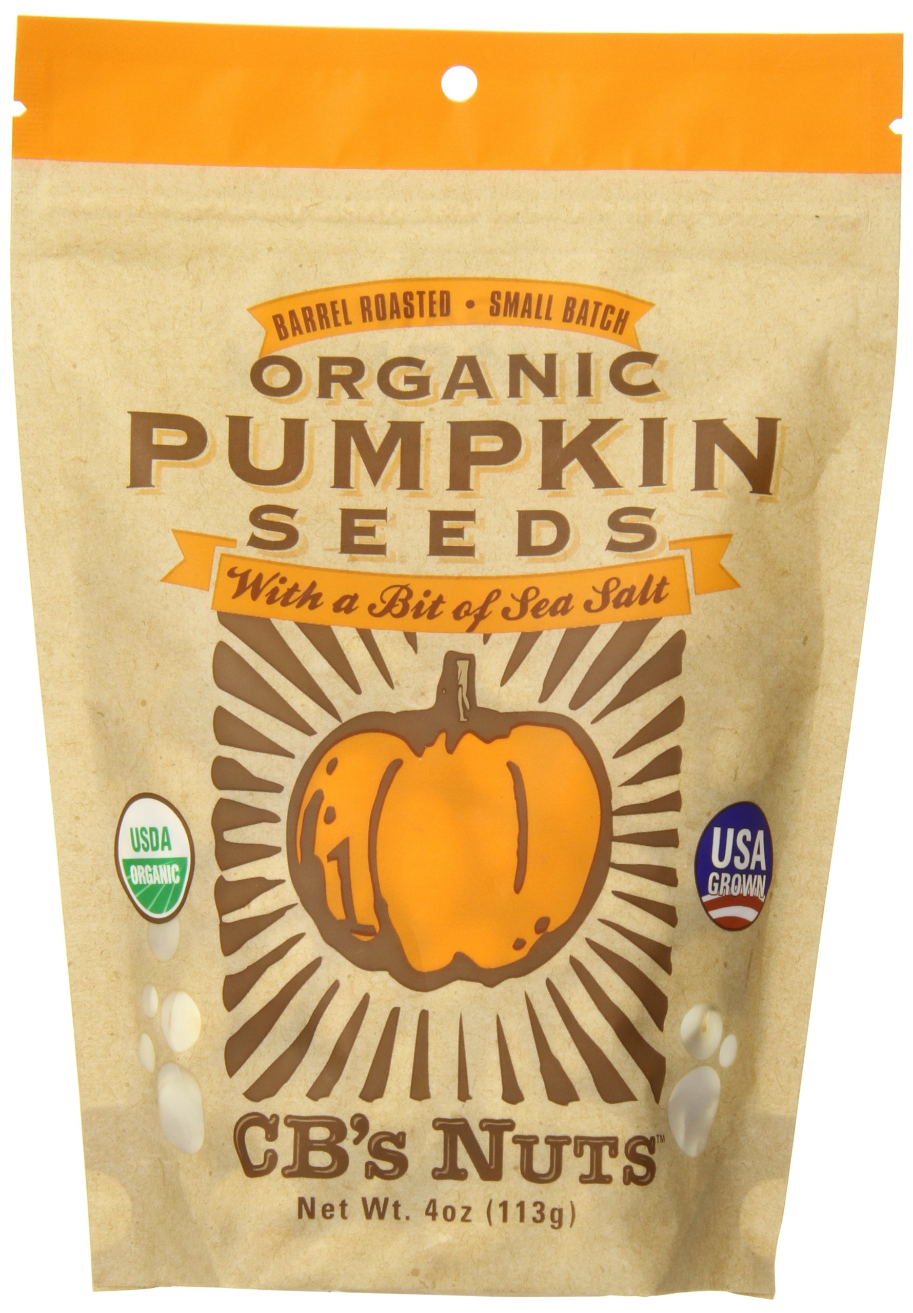 Organic Pumpkin Seeds Dry Roasted Salted Eden Organic 4 oz