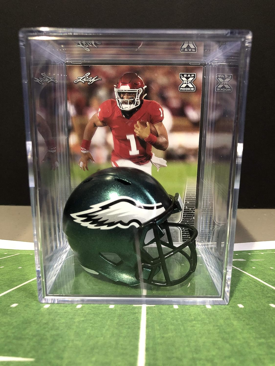 Amazon Philadelphia Eagles NFL Helmet Shadowbox W Jalen Hurts Card 