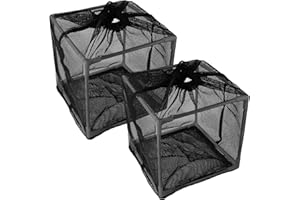 Sinbana 2pcs Pond Filter Bag, 10 Inch Pump Barrier Bag Mesh Water Pump Cover Anti Clogging Pond Filter Cube Media Box Basket 