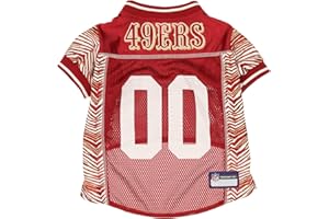 Zubaz X Pets First NFL San Francisco 49Ers Jersey For Dogs & Cats, Large