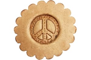 ZELIKOVITZ 3-D Leathercraft Stamp Peace Symbol 8570-00