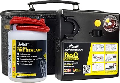 AirMan ResQ Emergency Tyre Repair Kit with 12V Air Compressor
