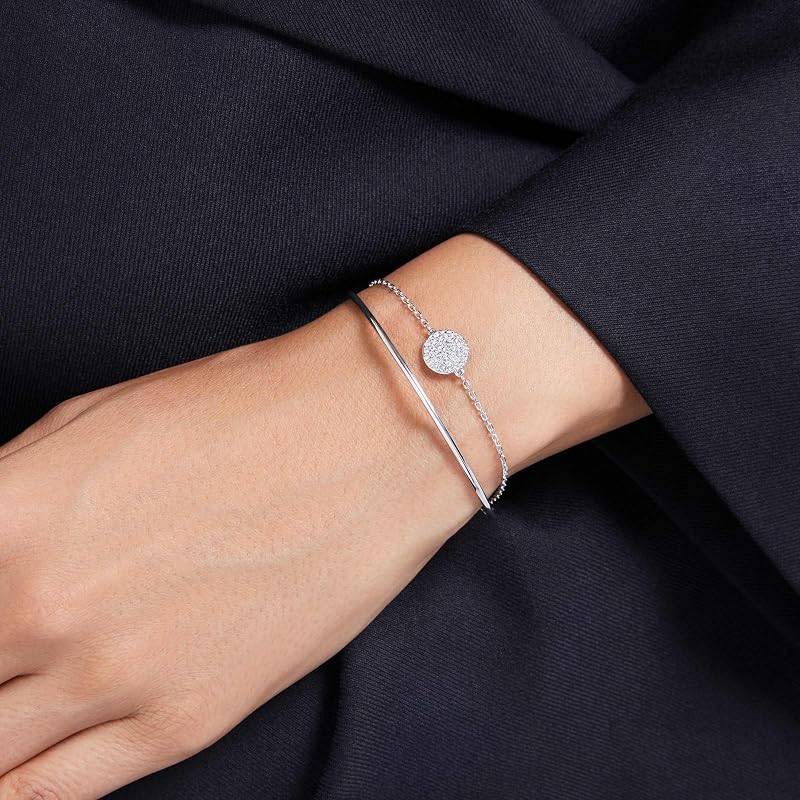 Sublima Armband, Rhodiniertes Damenarmband mit Strahlenden Swarovski Kristallen
