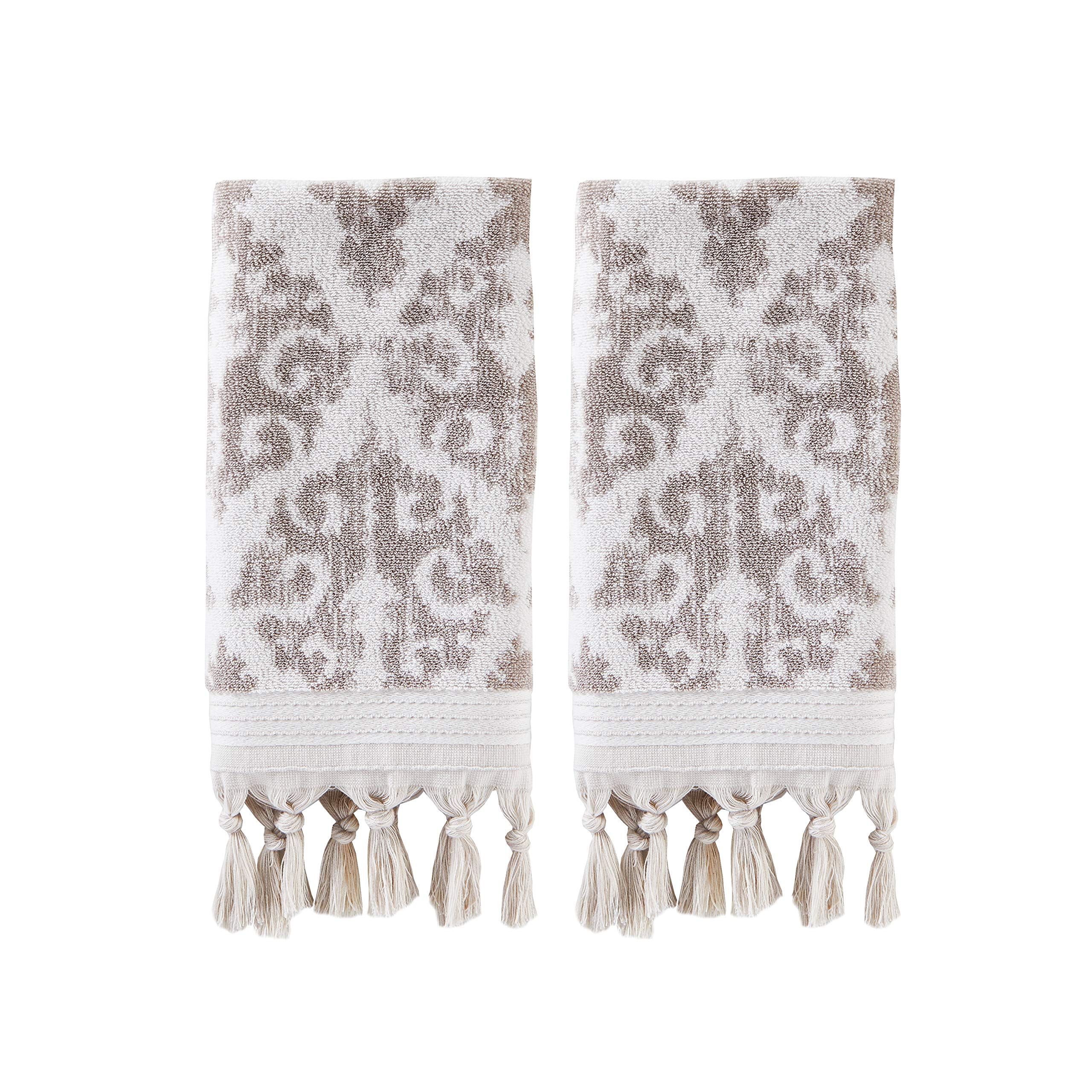 SKL Home 100% Turkish Cotton Hand Towel Set, Taupe, 16"x26"