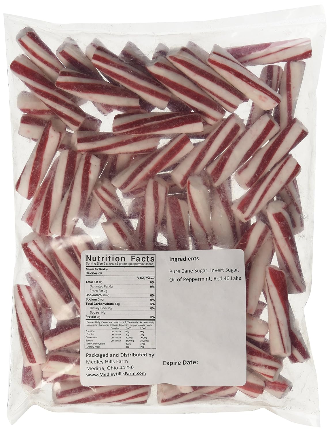 chocolate filled peppermint straws