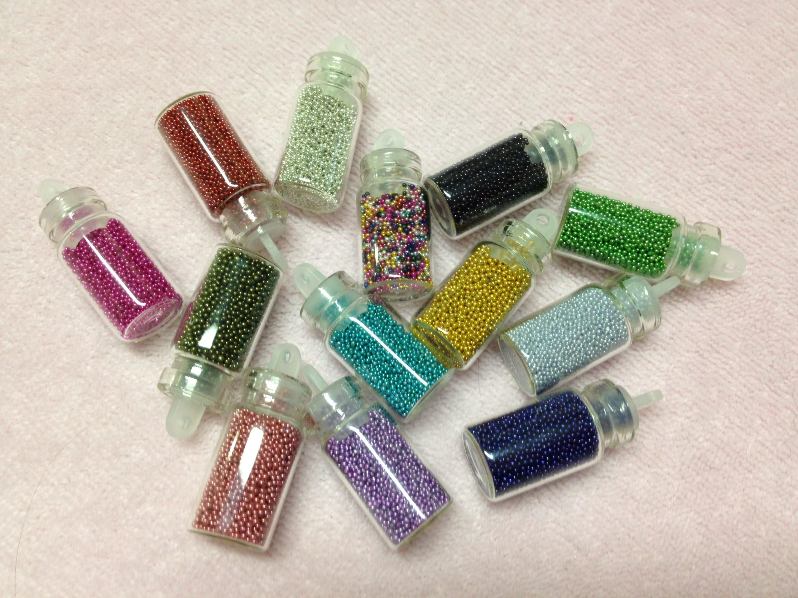 13 Bottles Microbeads Nail Art Caviar Faux Fake Sugar Sprinkles Micro Beads N...