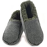 Snoozies Mens Two Tone Fleece Lined Slippers - Comfortable Slippers for Men - Two Tones
