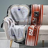 Sleep Squad Philadelphia Flyers Home Ice 60 x 80 Raschel Plush Blanket an NHL Super-Soft Throw
